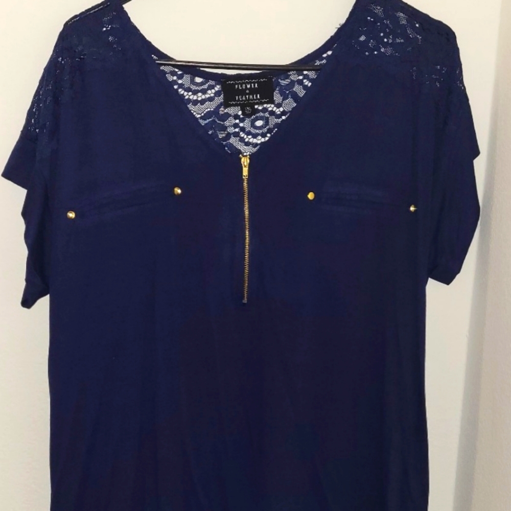 Navy Blue dress blouse